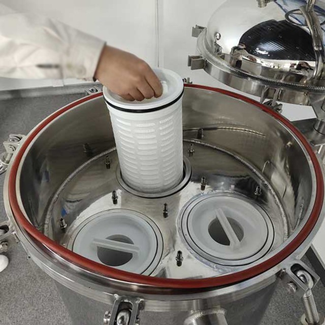 High Flow High Flux Stainless Steel Pleated Cartridge Filter Housing ...